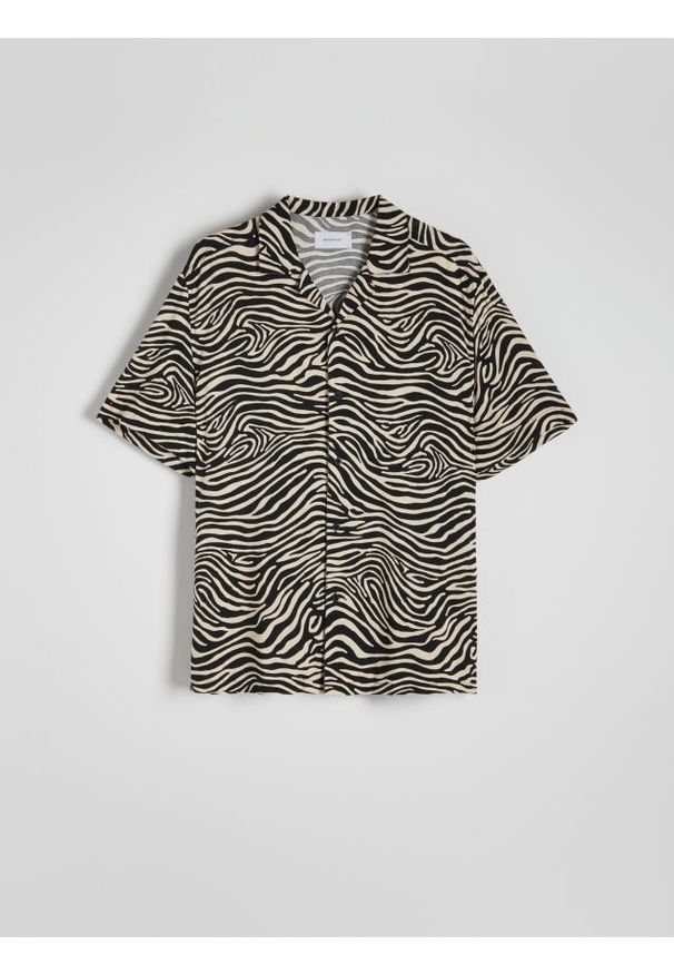 Reserved - Wiskozowa koszula comfort fit - wielobarwny. Materiał: wiskoza