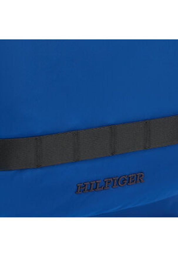 TOMMY HILFIGER - Tommy Hilfiger Plecak Th Monotype Rolltop Backpack AM0AM12205 Niebieski. Kolor: niebieski. Materiał: materiał