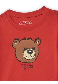 Guess Bluzka N5YI25 K8HM4 Czerwony Regular Fit. Kolor: czerwony. Materiał: bawełna #3
