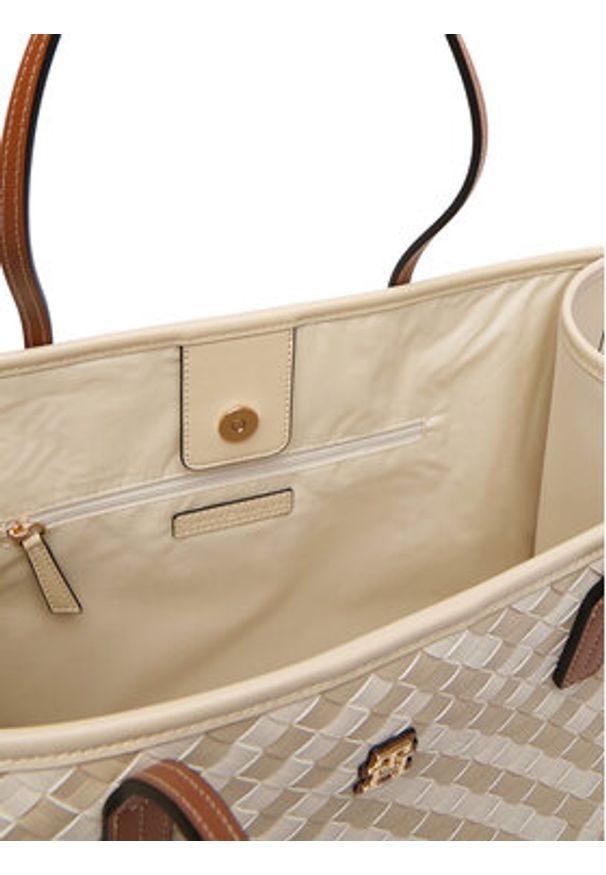 TOMMY HILFIGER - Tommy Hilfiger Torebka Th City Tote AW0AW18394 Beżowy. Kolor: beżowy. Materiał: skórzane