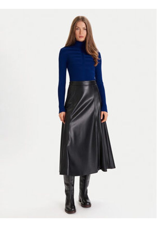 Morgan Golf 132-MENTOS.M Niebieski Slim Fit. Typ kołnierza: golf. Kolor: niebieski. Materiał: wiskoza