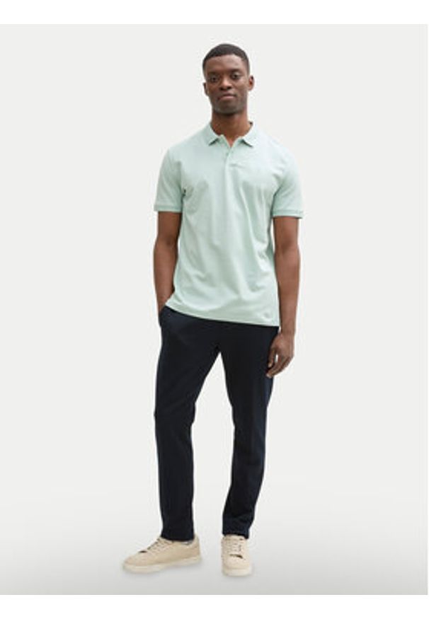 Tom Tailor Denim Polo 1045587 Zielony Regular Fit. Typ kołnierza: polo. Kolor: zielony. Materiał: bawełna