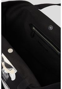 Karl Lagerfeld - KARL LAGERFELD Czarna shopperka damska Ikon Aquarelle. Kolor: czarny. Styl: elegancki, casual #5