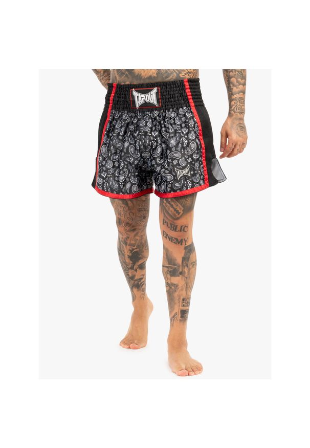 TAPOUT - Szorty do boksu tajskiego Tapout Camino. Kolor: wielokolorowy, czarny, czerwony. Sport: fitness