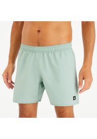 Decathlon - Szorty pływackie męskie Nabaiji 100 Teksturowane. Kolor: zielony. Materiał: poliester, materiał #1