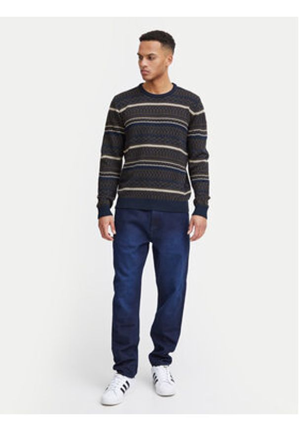 Blend Sweter 20717485 Granatowy Regular Fit. Kolor: niebieski. Materiał: syntetyk