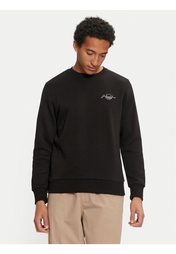 Jack & Jones - Jack&Jones Bluza Ferris 12256837 Czarny Standard Fit. Kolor: czarny. Materiał: bawełna