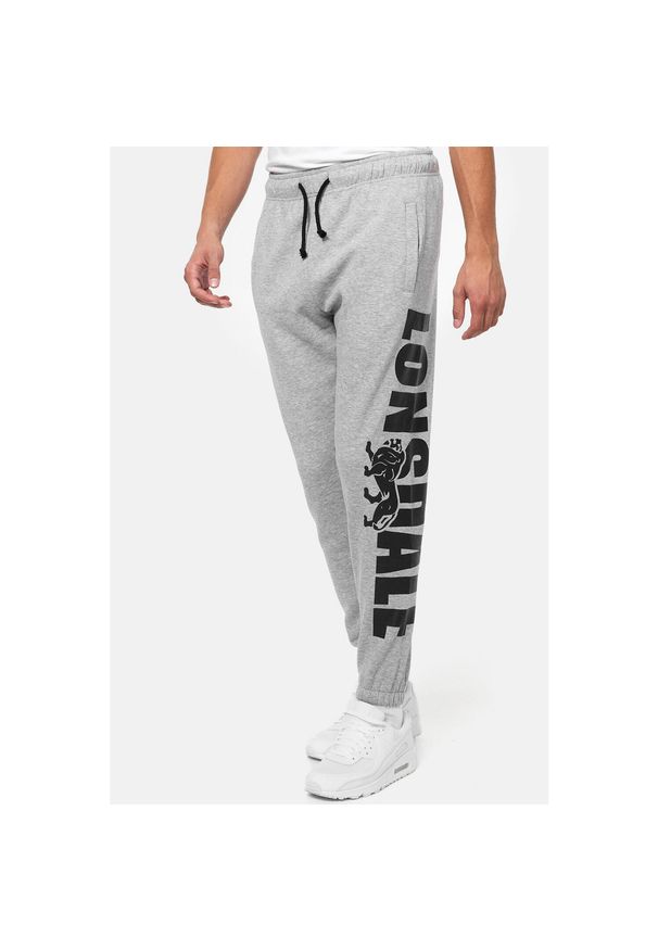 Spodnie dresowe klasyczne Lonsdale Portessie. Okazja: na co dzień. Kolor: szary, wielokolorowy, czarny. Materiał: dresówka. Styl: klasyczny