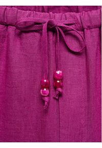 mango - Mango Spodnie materiałowe Linen 67075724 Różowy Regular Fit. Kolor: różowy. Materiał: len #4