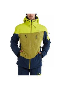 FUNDANGO - Kurtka narciarska męska Privet Jacket. Kolor: żółty, wielokolorowy, niebieski, zielony. Sport: narciarstwo