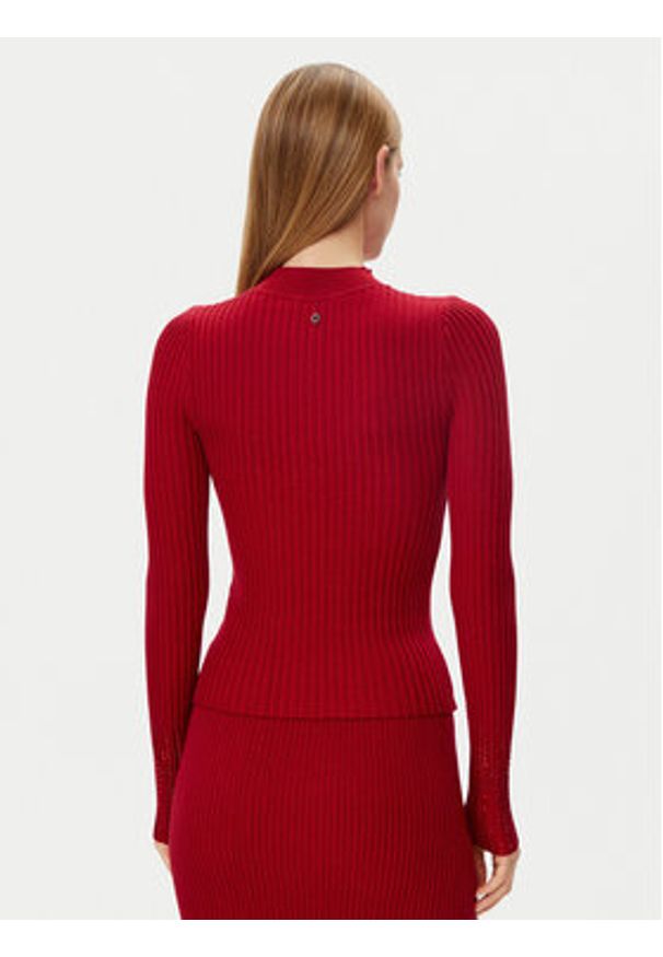 Guess Sweter W5RR15 Z2Y50 Czerwony Regular Fit. Kolor: czerwony. Materiał: syntetyk, wiskoza