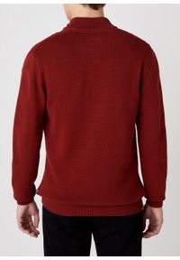 Wrangler - MĘSKI SWETER WRANGLER HALF ZIP KNIT RUSSET BROWN W8B4QOXMA 112132390 #5