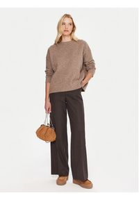 Weekend Max Mara Sweter Sibari 2525366152 Brązowy Relaxed Fit. Kolor: brązowy. Materiał: wełna