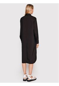 Liviana Conti Sukienka koszulowa F2WK18 Czarny Regular Fit. Kolor: czarny. Materiał: bawełna, syntetyk. Typ sukienki: koszulowe #3