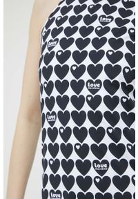 Love Moschino sukienka mini dopasowana. Typ kołnierza: kołnierzyk stójkowy. Materiał: dzianina. Typ sukienki: dopasowane. Długość: mini #2