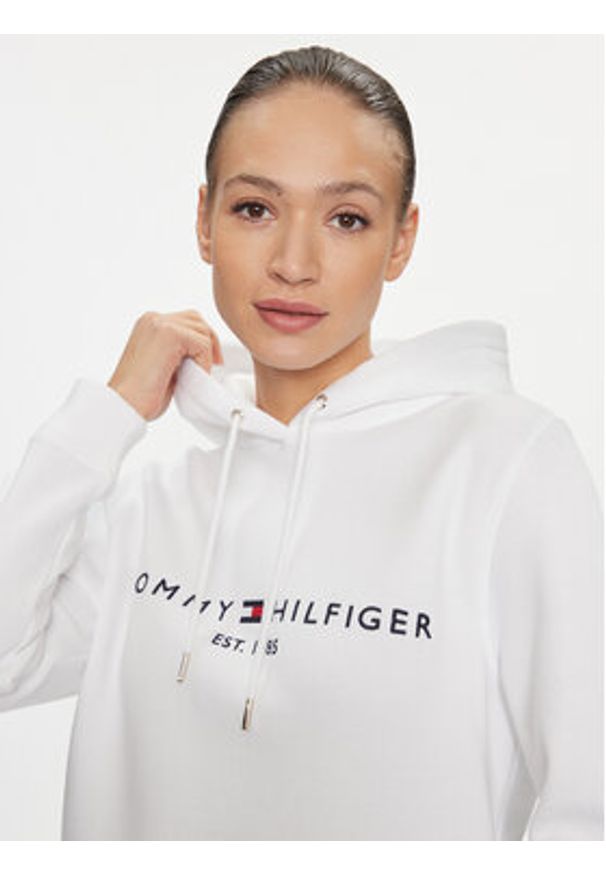 TOMMY HILFIGER - Tommy Hilfiger Bluza Heritage WW0WW31998 Biały Regular Fit. Kolor: biały. Materiał: bawełna, syntetyk