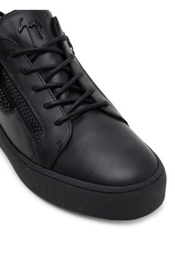 Giuseppe Zanotti Sneakersy May London RU40038/001 Czarny. Kolor: czarny. Materiał: skóra