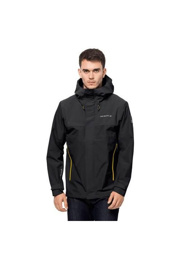 Kurtka uniwersalna męska Jack Wolfskin 11149416350. Typ kołnierza: kaptur. Kolor: wielokolorowy, czarny. Materiał: syntetyk