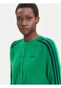Adidas - adidas Kardigan Fluffy JW5177 Zielony Regular Fit. Kolor: zielony. Materiał: syntetyk #3