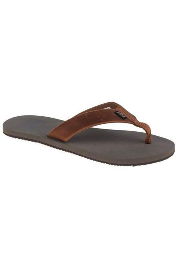 Japonki męskie Helly Hansen Seasand 2 Leather Sandals M. Zapięcie: sznurówki. Kolor: brązowy. Materiał: materiał, tkanina. Szerokość cholewki: normalna. Sport: turystyka piesza