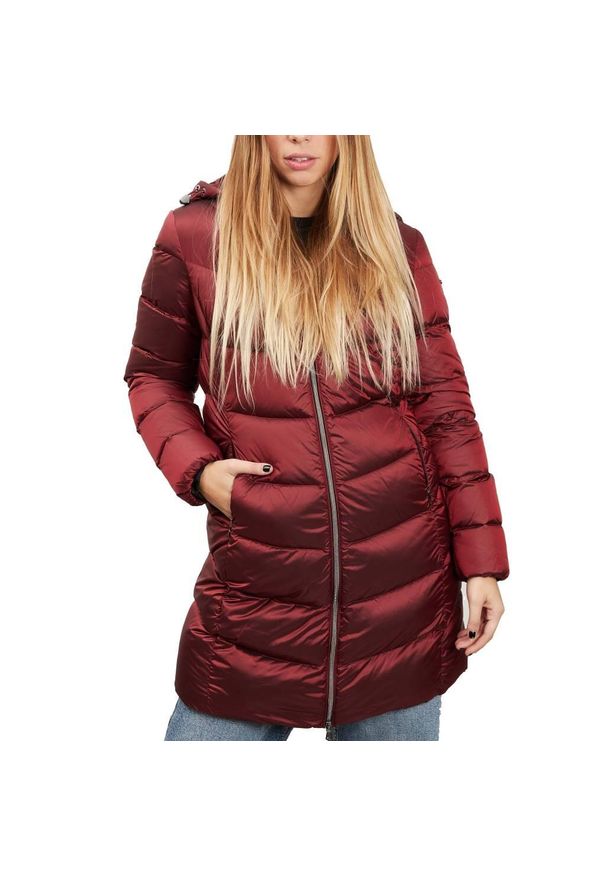 Kurtka Geox Model W Adrya Long Jkt Kolor Bordeaux. Kolor: czerwony. Materiał: tkanina