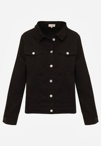Born2be - Czarna Bawełniana Kurtka Jeansowa Perimea. Kolor: czarny. Materiał: bawełna, jeans #7
