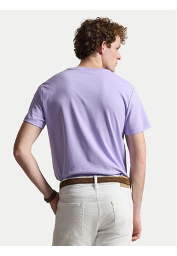Polo Ralph Lauren T-Shirt 710740727507 Fioletowy jasny Regular Fit. Typ kołnierza: polo. Kolor: fioletowy. Materiał: bawełna