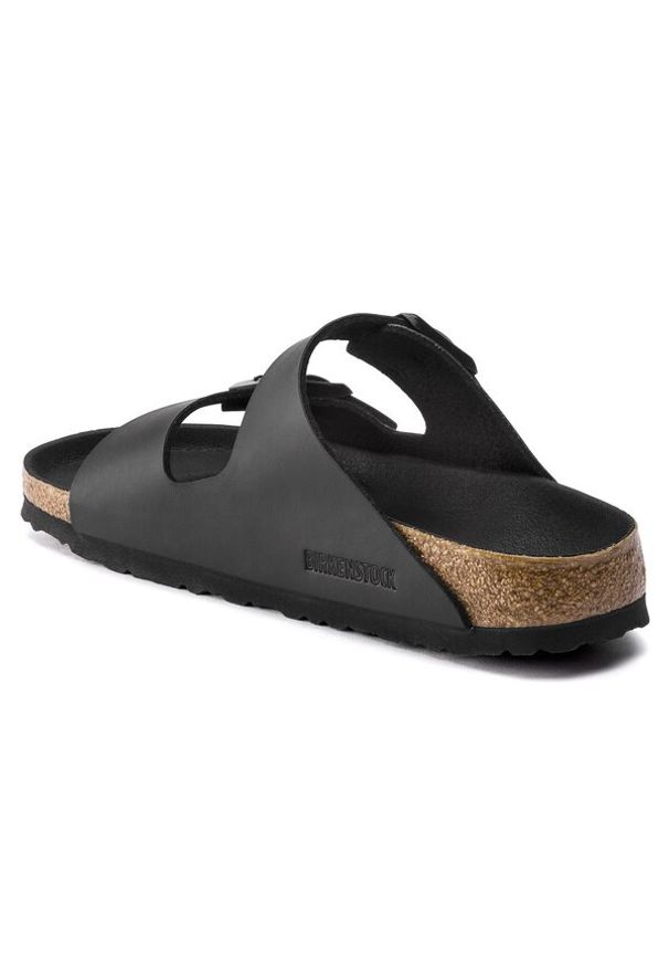 Birkenstock - BIRKENSTOCK ARIZONA Klapki damskie. Okazja: na co dzień, na spacer. Kolor: czarny. Materiał: materiał. Wzór: paski. Sezon: lato. Styl: casual, klasyczny