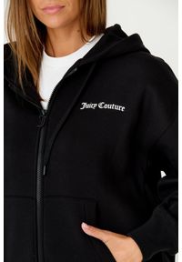 Juicy Couture - JUICY COUTURE Czarna damska bluza Randy, Rozmiar S. Okazja: na co dzień. Kolor: czarny. Materiał: bawełna. Styl: casual