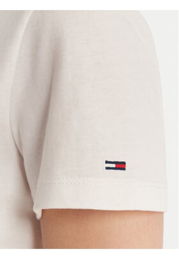 Tommy Jeans T-Shirt Essential DW0DW21842 Biały Regular Fit. Kolor: biały. Materiał: bawełna
