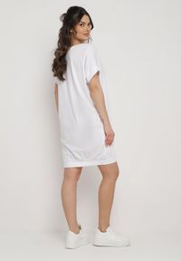Born2be - Biała Pudełkowa Sukienka T-shirtowa o Krótkim Kroju Orlella. Kolor: biały. Sezon: lato #7