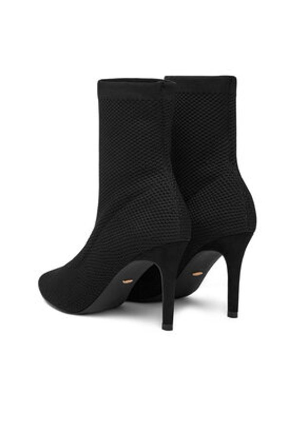 DeeZee Botki AB-1987-2 Czarny. Kolor: czarny. Materiał: materiał