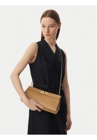 TOMMY HILFIGER - Tommy Hilfiger Torebka Th Modern Clutch AW0AW18727 Brązowy jasny. Kolor: brązowy. Materiał: skórzane #1