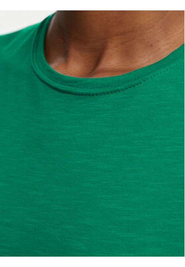 TOMMY HILFIGER - Tommy Hilfiger T-Shirt WW0WW48702 Zielony Slim Fit. Kolor: zielony. Materiał: bawełna