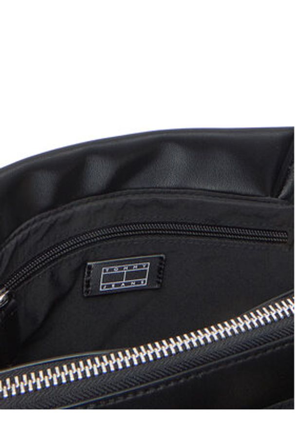Tommy Jeans Torebka Tjw American Cool Med Tote AW0AW17297 Czarny. Kolor: czarny. Materiał: skórzane