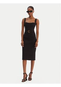 Versace Jeans Couture Sukienka koktajlowa 80HAO940 J0092 Czarny Slim Fit. Kolor: czarny. Materiał: wiskoza. Styl: wizytowy #3