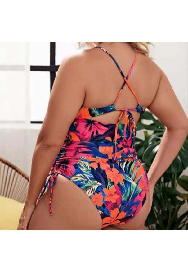 Intica - Kostium kąpielowy jednoczęściowy z wycięciem na lato Sadika. Kolor: wielokolorowy. Materiał: materiał, tkanina