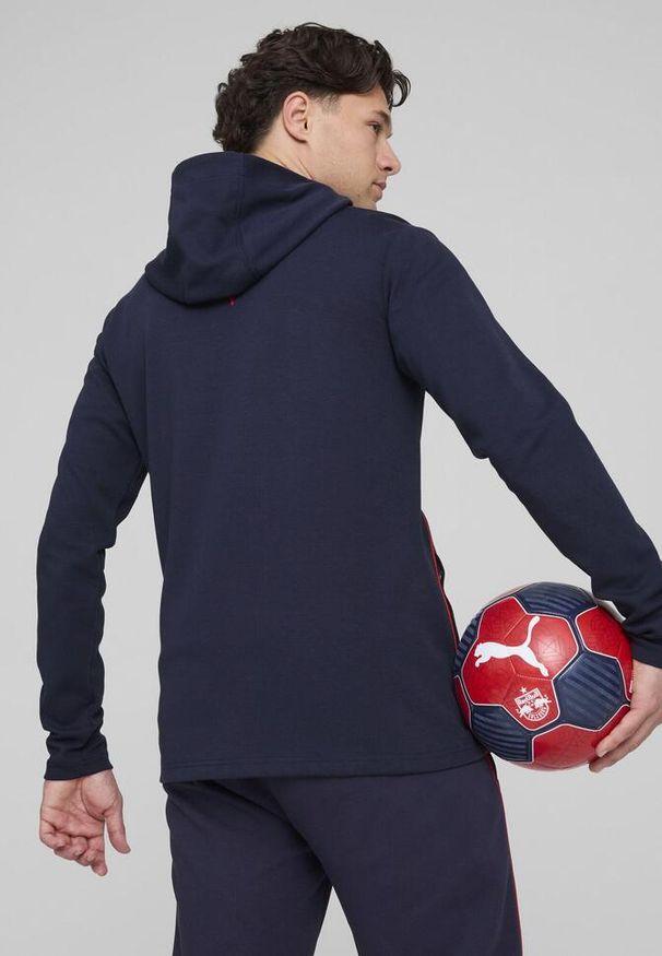 Puma - Męska kurtka z kapturem Casuals FC Red Bull Salzburg PUMA Navy Red Blue. Typ kołnierza: kaptur. Kolor: czerwony, niebieski, wielokolorowy