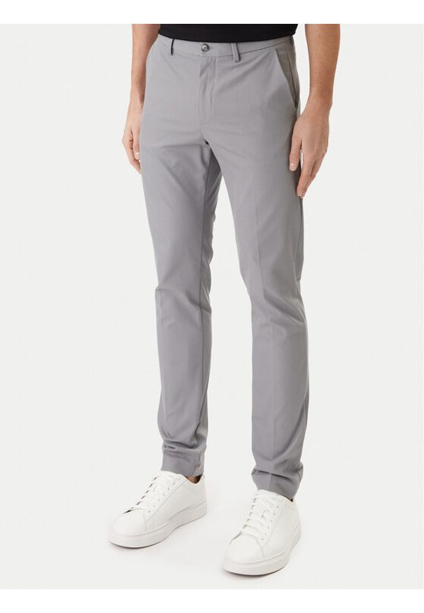 BOSS Chinosy P-Kaiton1 50543945 Srebrny Slim Fit. Kolor: srebrny. Materiał: bawełna