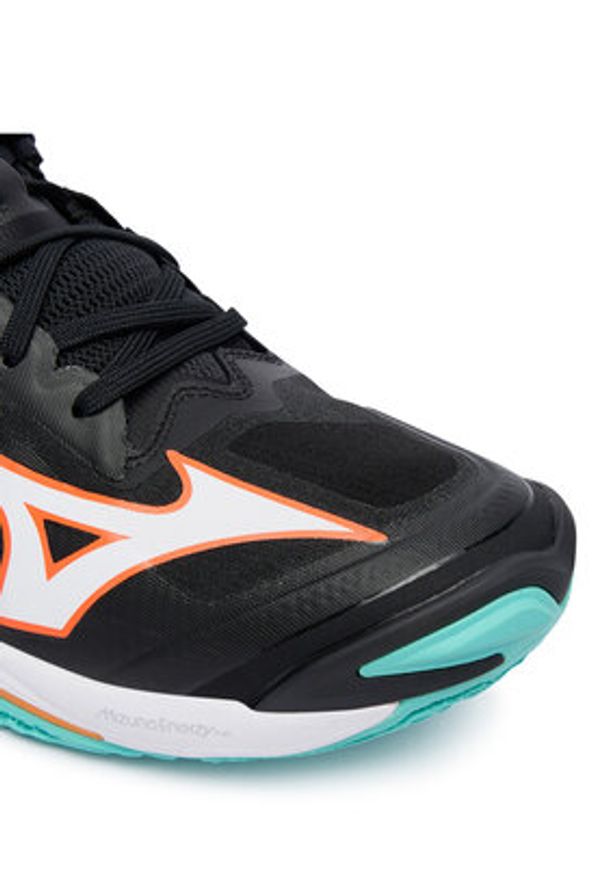 Mizuno Buty halowe Wave Lightning Z8 Mid V1GA2405 Czarny. Kolor: czarny. Materiał: skóra. Model: Mizuno Wave
