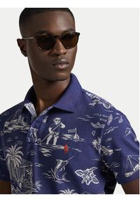 Polo Ralph Lauren Polo 710B13971001 Granatowy Slim Fit. Typ kołnierza: polo. Kolor: niebieski. Materiał: bawełna #5