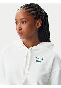 Lacoste Bluza SF2649 Biały Relaxed Fit. Kolor: biały. Materiał: bawełna