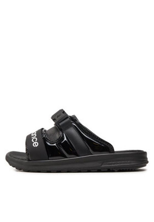 New Balance Klapki SWA330D3 Czarny. Kolor: czarny. Materiał: skóra