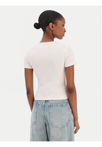 Guess T-Shirt W6RI22 KA0H1 Różowy Slim Fit. Kolor: różowy. Materiał: bawełna #3
