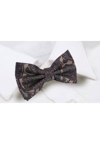 Mucha Męska z Poszetką - Chattier - Odcienie Brązów i Bordo, Kwiaty. Kolor: wielokolorowy, brązowy, beżowy. Wzór: kwiaty. Styl: elegancki, sportowy #3