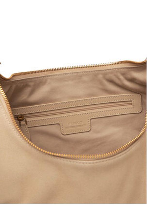 Pinko - PINKO Torebka Slouchy Hobo Big PE 25 PLTT 104295 A29N Beżowy. Kolor: beżowy. Materiał: skórzane, zamszowe