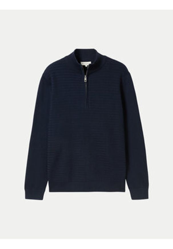 Tom Tailor Sweter 1044475 Granatowy Regular Fit. Kolor: niebieski. Materiał: bawełna
