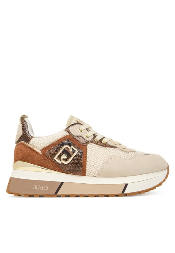 Liu Jo Sneakersy Maxi Wonder BF5009 PX684 Beżowy. Kolor: beżowy. Materiał: zamsz, skóra