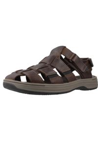 Sandały Clarks Model Saltway Cove Kolor Brązowy. Kolor: brązowy. Materiał: tkanina, skóra. Sport: turystyka piesza