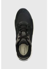 GANT - Gant sneakersy Profello kolor czarny. Nosek buta: okrągły. Zapięcie: sznurówki. Kolor: czarny. Materiał: skóra, guma